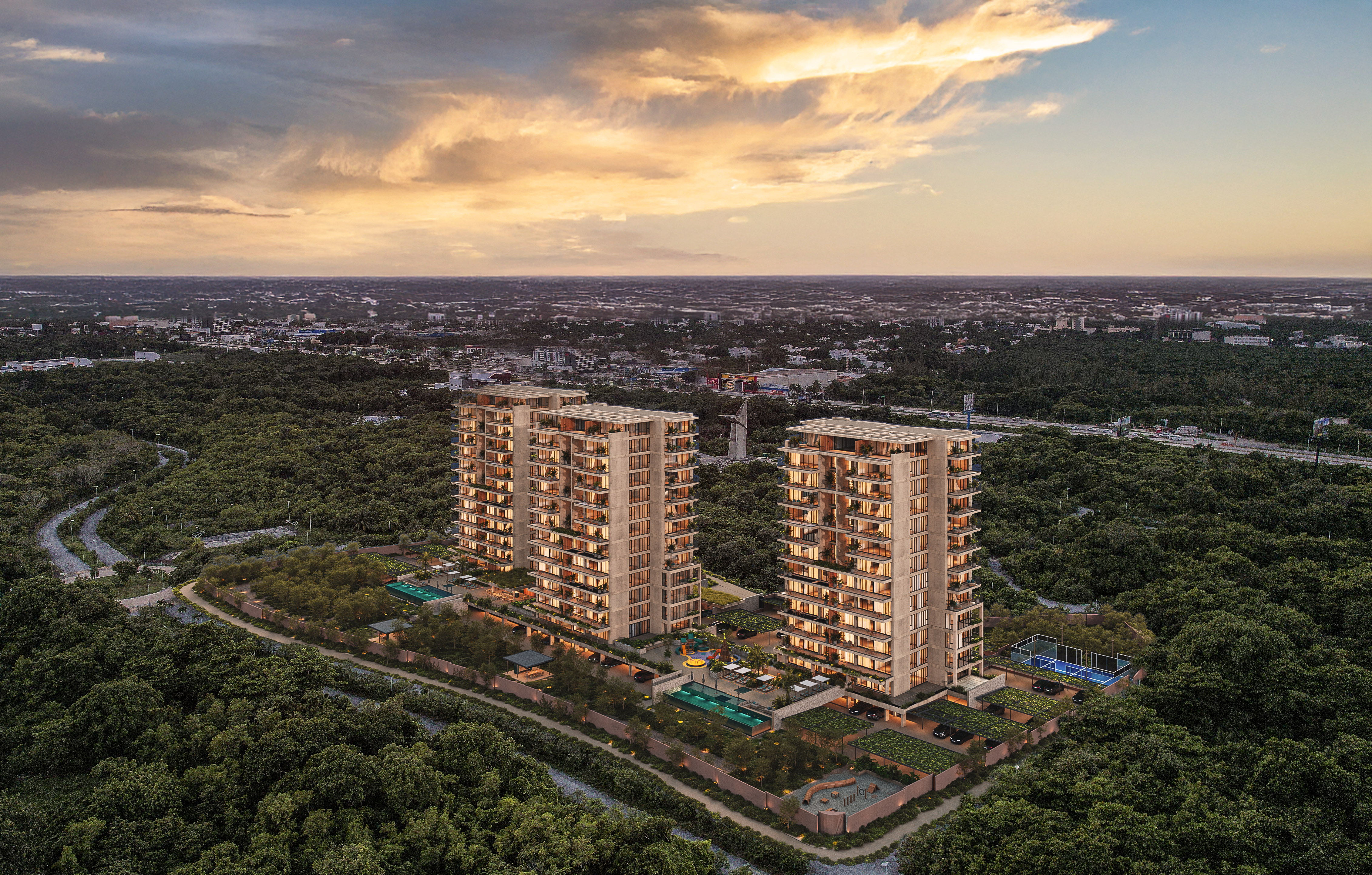 Departamentos frente a la Laguna Nichupte