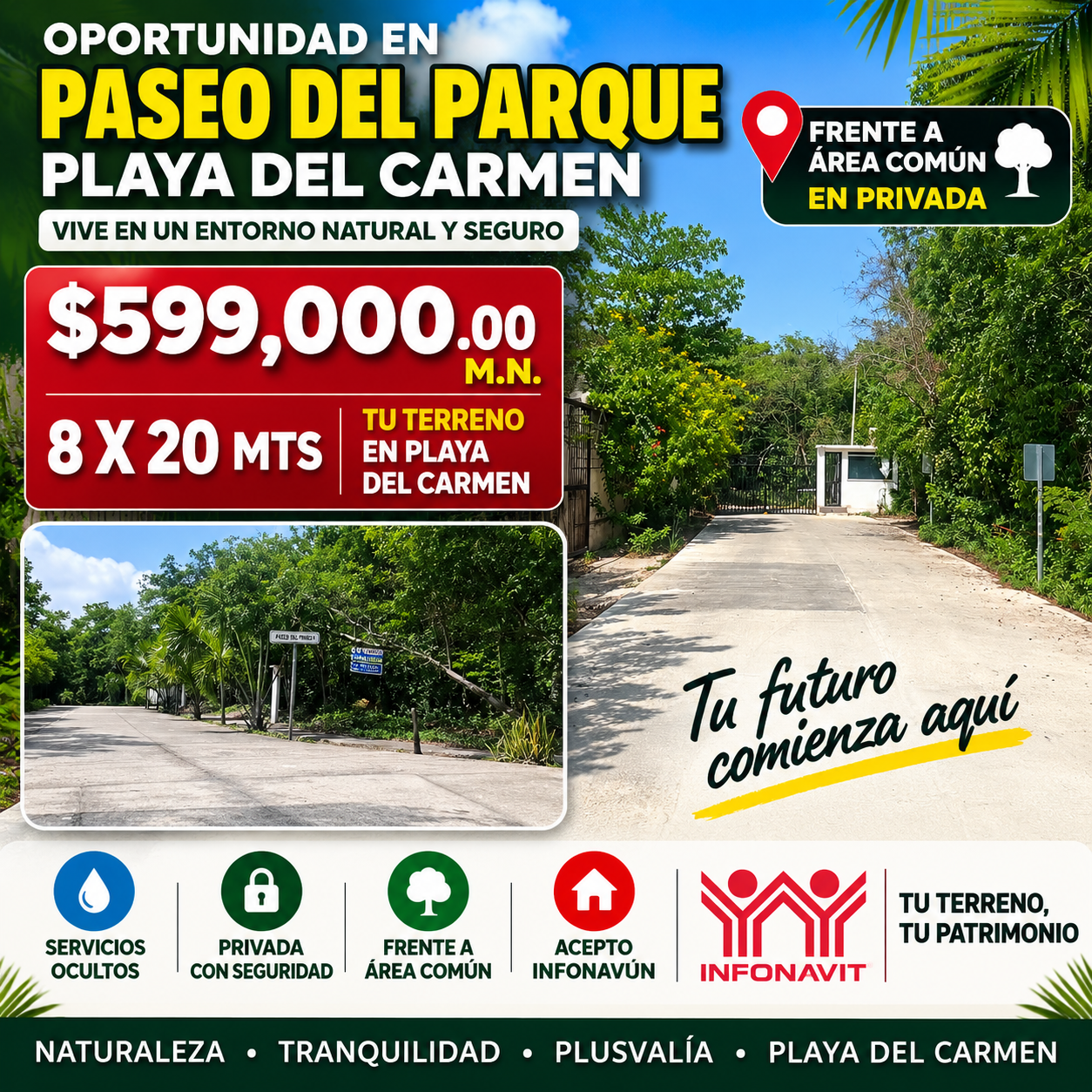 Terreno en Paseo del Parque Playa del Carmen